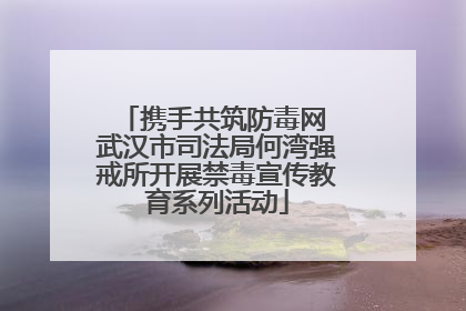 携手共筑防毒网 武汉市司法局何湾强戒所开展禁毒宣传教育系列活动