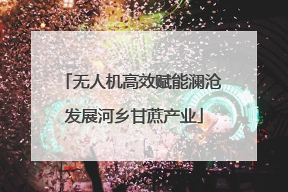 无人机高效赋能澜沧发展河乡甘蔗产业