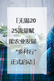 无锡2025流量赋能农业发展“乡村行”正式启动