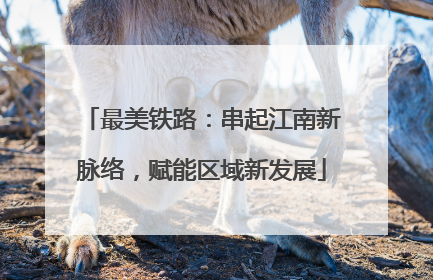 最美铁路：串起江南新脉络，赋能区域新发展