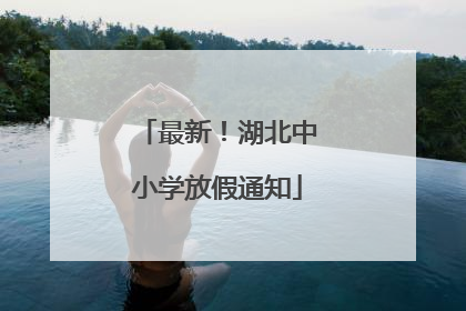 最新！湖北中小学放假通知