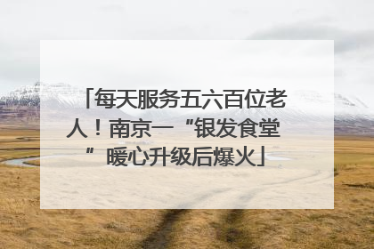 每天服务五六百位老人！南京一“银发食堂”暖心升级后爆火