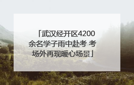 武汉经开区4200余名学子雨中赴考 考场外再现暖心场景