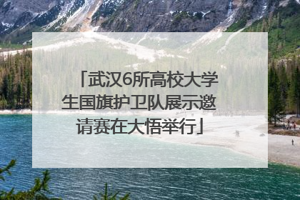 武汉6所高校大学生国旗护卫队展示邀请赛在大悟举行