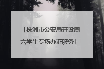 株洲市公安局开设周六学生专场办证服务