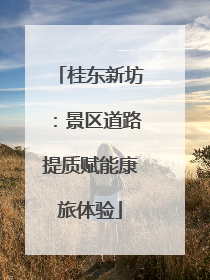 桂东新坊：景区道路提质赋能康旅体验
