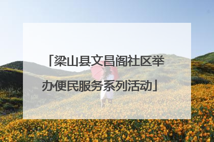 梁山县文昌阁社区举办便民服务系列活动