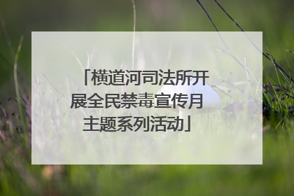 横道河司法所开展全民禁毒宣传月主题系列活动