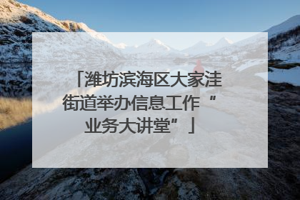 潍坊滨海区大家洼街道举办信息工作“业务大讲堂”