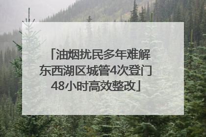 油烟扰民多年难解 东西湖区城管4次登门48小时高效整改