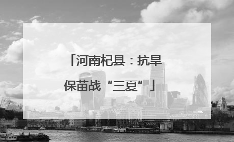 河南杞县：抗旱保苗战“三夏”
