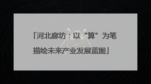 河北廊坊：以“算”为笔描绘未来产业发展蓝图