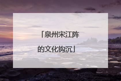 泉州宋江阵的文化钩沉