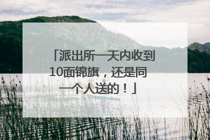 派出所一天内收到10面锦旗，还是同一个人送的！