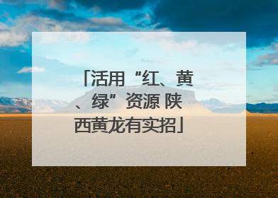 活用“红、黄、绿”资源 陕西黄龙有实招