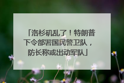 洛杉矶乱了！特朗普下令部署国民警卫队，防长称或出动军队