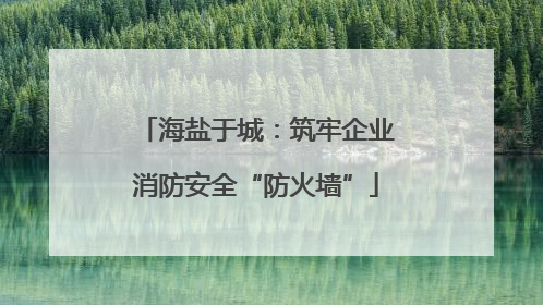 海盐于城：筑牢企业消防安全“防火墙”
