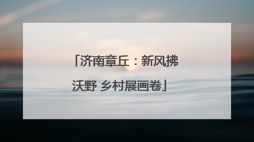 济南章丘：新风拂沃野 乡村展画卷