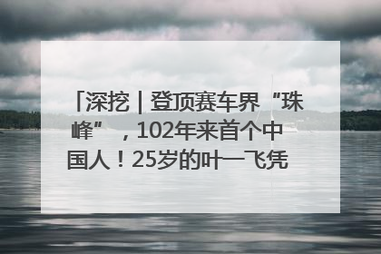 深挖｜登顶赛车界“珠峰”，102年来首个中国人！25岁的叶一飞凭什么创造历史？