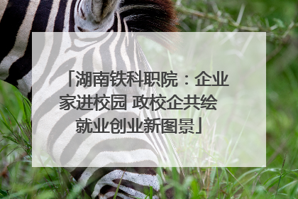 湖南铁科职院：企业家进校园 政校企共绘就业创业新图景