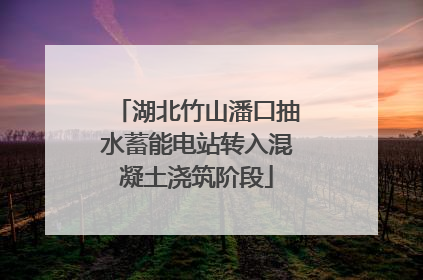 湖北竹山潘口抽水蓄能电站转入混凝土浇筑阶段