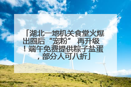 湖北一地机关食堂火爆出圈后“宠粉” 再升级！端午免费提供粽子盐蛋，部分人可八折
