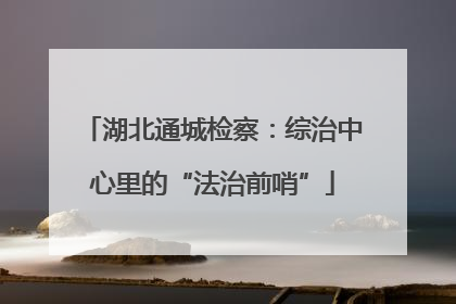湖北通城检察：综治中心里的“法治前哨”