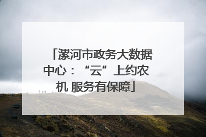 漯河市政务大数据中心：“云”上约农机 服务有保障