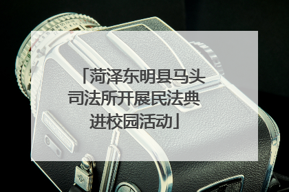 菏泽东明县马头司法所开展民法典进校园活动