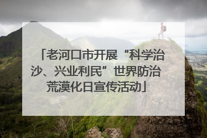 老河口市开展“科学治沙、兴业利民”世界防治荒漠化日宣传活动