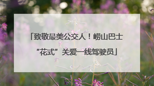 致敬最美公交人！崂山巴士“花式”关爱一线驾驶员