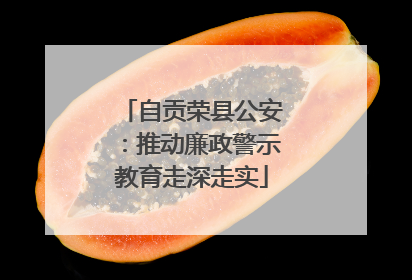 自贡荣县公安：推动廉政警示教育走深走实