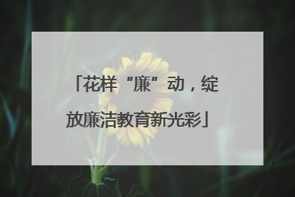 花样“廉”动，绽放廉洁教育新光彩