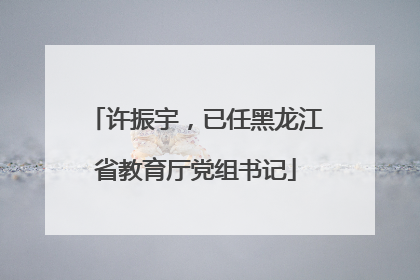 许振宇，已任黑龙江省教育厅党组书记