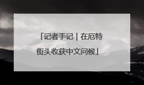 记者手记｜在厄特街头收获中文问候
