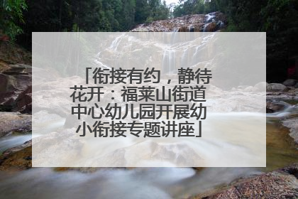 衔接有约，静待花开：福莱山街道中心幼儿园开展幼小衔接专题讲座