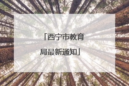 西宁市教育局最新通知