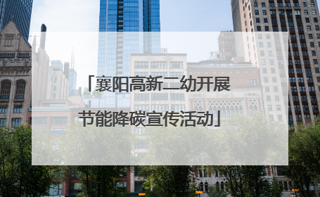 襄阳高新二幼开展节能降碳宣传活动