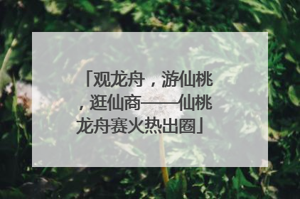 观龙舟，游仙桃，逛仙商——仙桃龙舟赛火热出圈