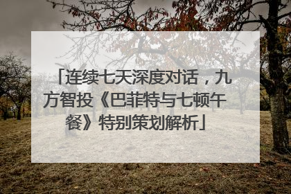连续七天深度对话，九方智投《巴菲特与七顿午餐》特别策划解析