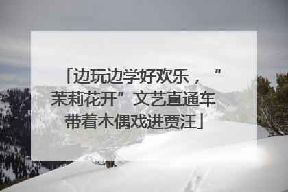 边玩边学好欢乐，“茉莉花开”文艺直通车带着木偶戏进贾汪