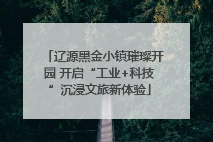 辽源黑金小镇璀璨开园 开启“工业+科技”沉浸文旅新体验