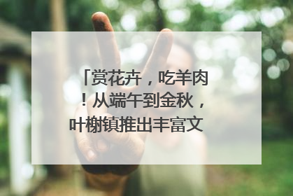 赏花卉，吃羊肉！从端午到金秋，叶榭镇推出丰富文旅活动邀您爽玩