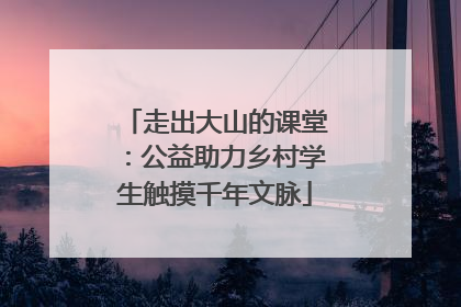 走出大山的课堂：公益助力乡村学生触摸千年文脉