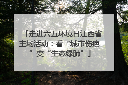 走进六五环境日江西省主场活动：看“城市伤疤”变“生态绿肺”