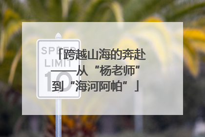 跨越山海的奔赴——从“杨老师”到“海河阿帕”