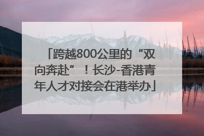 跨越800公里的“双向奔赴”！长沙-香港青年人才对接会在港举办