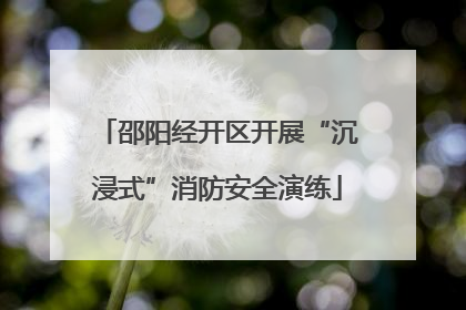 邵阳经开区开展“沉浸式”消防安全演练