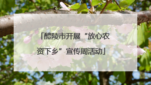 醴陵市开展“放心农资下乡”宣传周活动