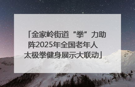 金家岭街道“拳”力助阵2025年全国老年人太极拳健身展示大联动